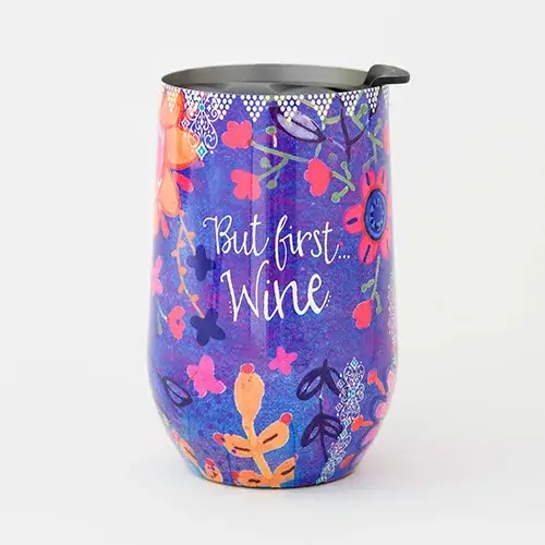 Vaso de vino Pero primero vino