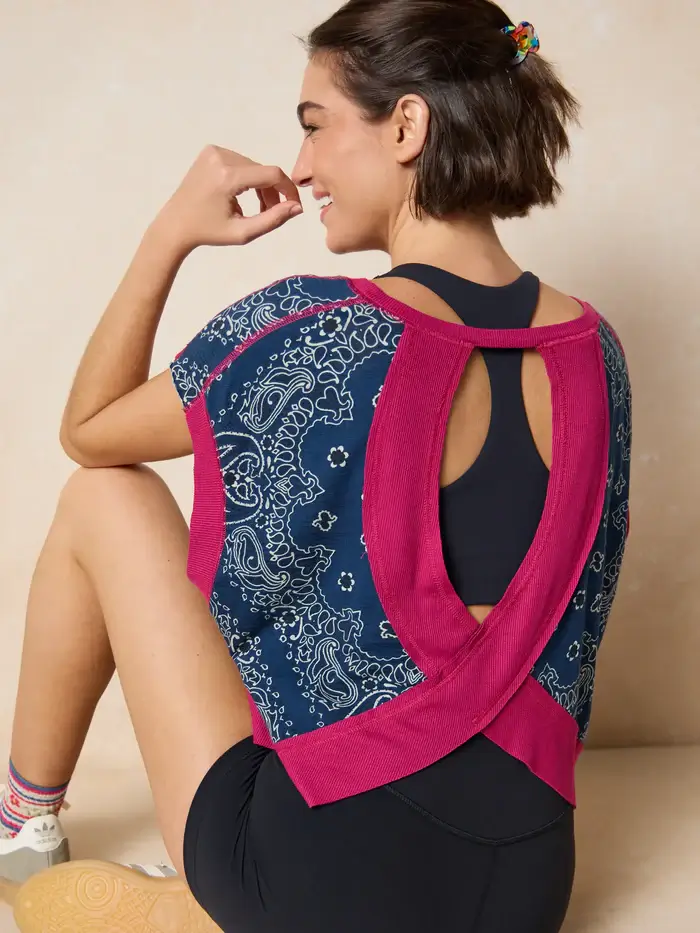 Tee Shirt Cut it Out Azul y Rojo XS
