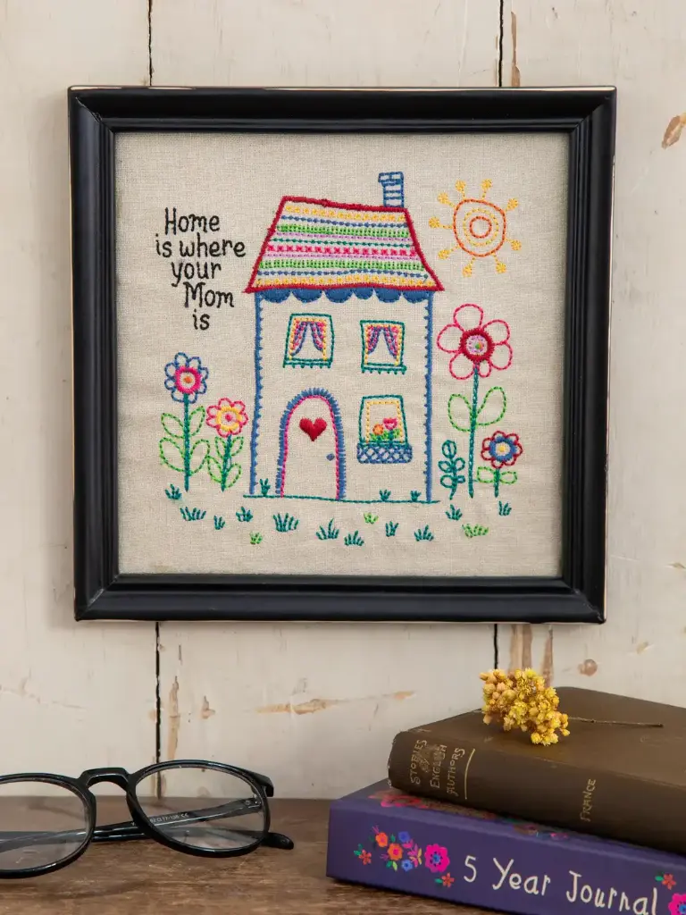 Cuadro Bordado Punto de Cruz Hogar es donde esta tu Madre
