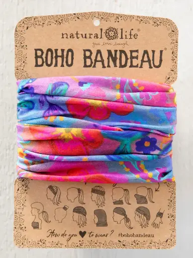 [BBW000215] Bandana rosada vintage para pelo
