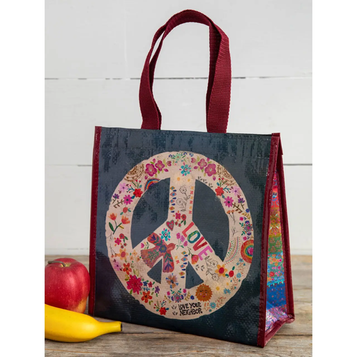 [BAG497]  Bolsa térmica para el almuerzo con el símbolo de la paz