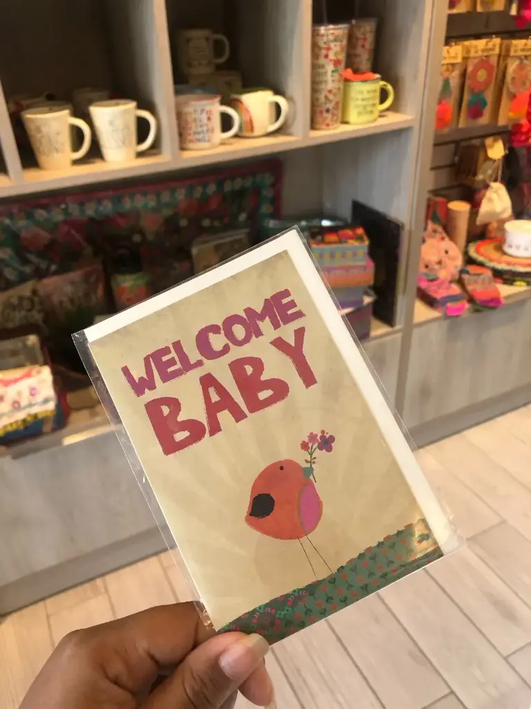 Tarjeta de Vida Natural Bienvenido Bebé