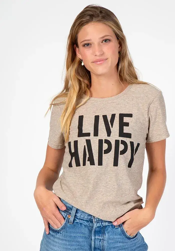 PERFECT TEE S LIVE HAPPY SPERCKLED