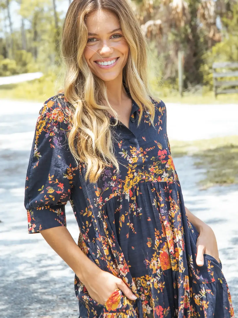 Rebecca Dress XS Navy Red