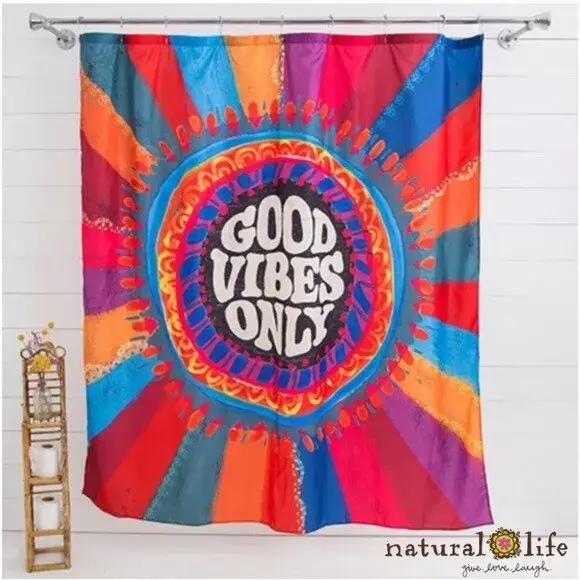 Shower Curtain Good Vibes Only