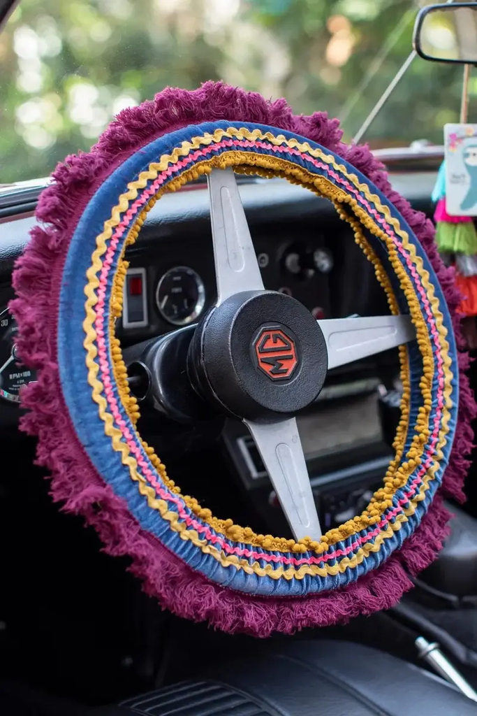 FUNDAS PARA VOLANTE ROSA