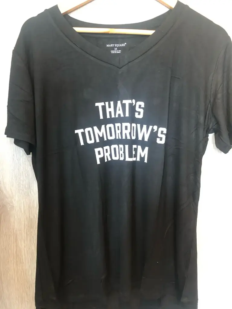 Camiseta Cuello V Negro M