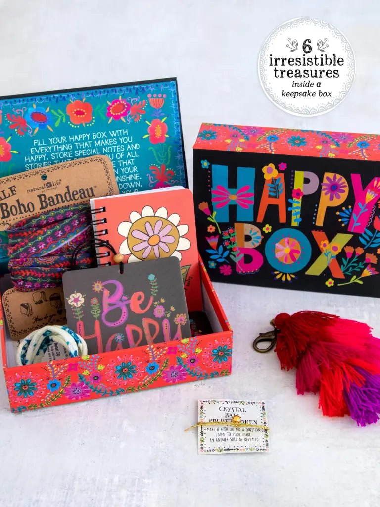 Caja Joyero Feliz Cumpleaños Colorida 7 regalos