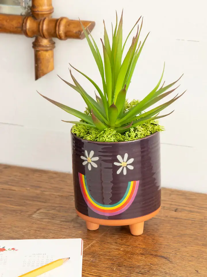 Jardinera artesanal sonriente