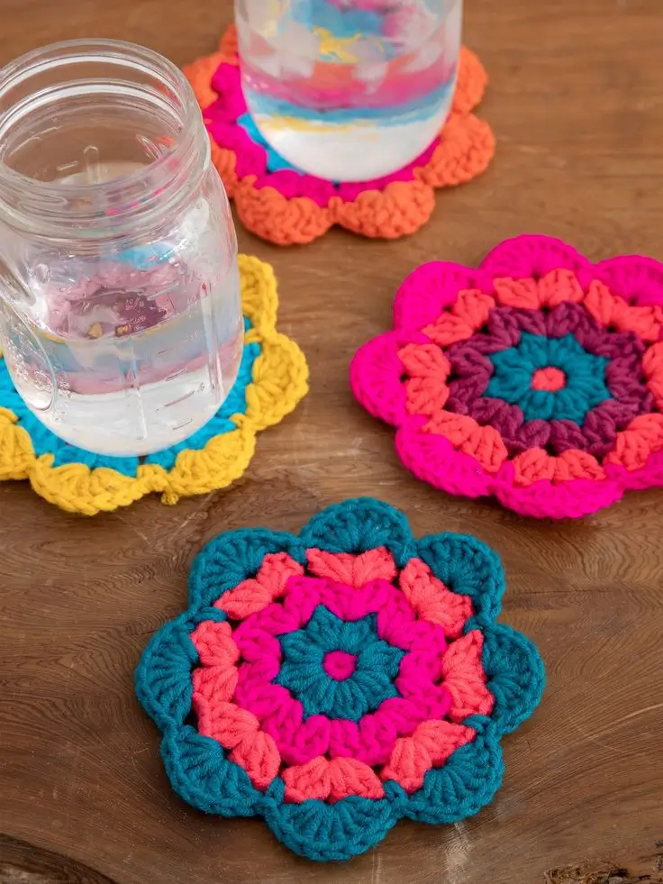 Posavasos de crochet BOHO