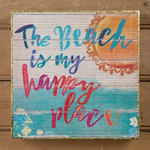 Box Sign Beach es mi lugar feliz