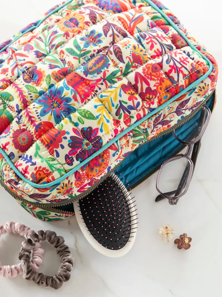 Puffy Cosmetic Pouch Rainbow Cream