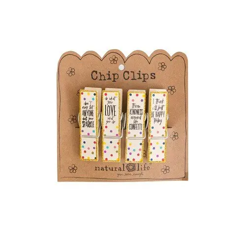 Clips para chips tamaño 4 brillo amor bondad