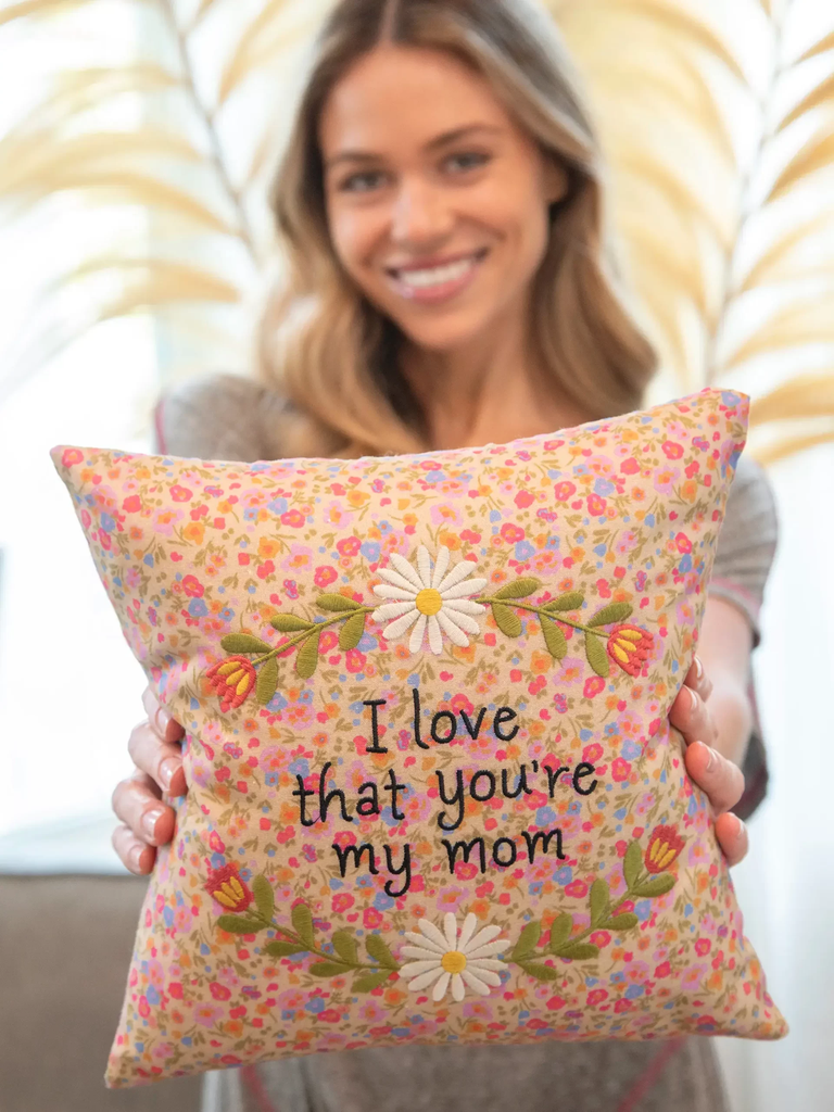 Embroidered Giving Pillow Friends