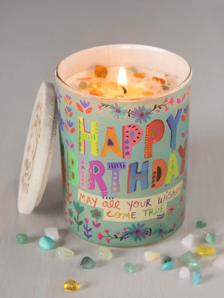 Gemstone Candle Happy Birth
