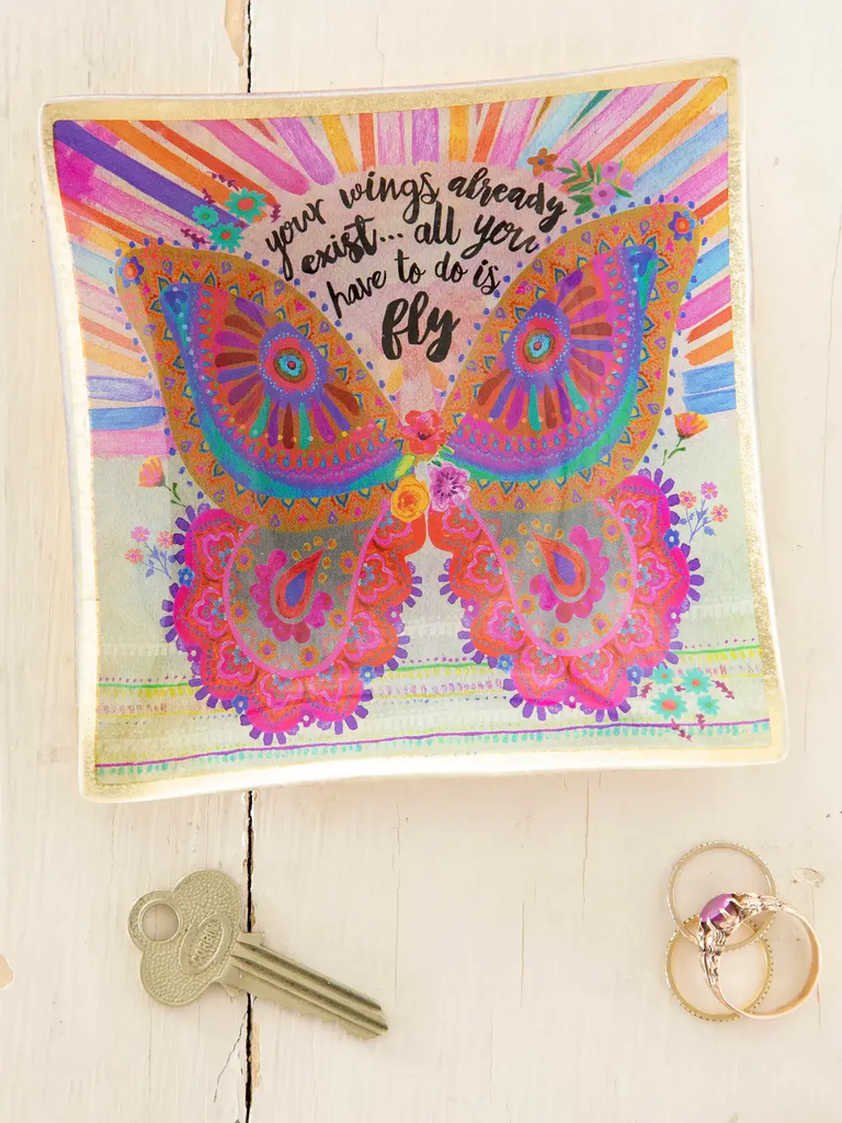 Glass tray Your Wings Exist