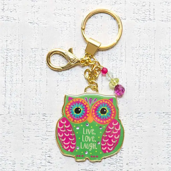 Gold Key Chains Live Love Laugh