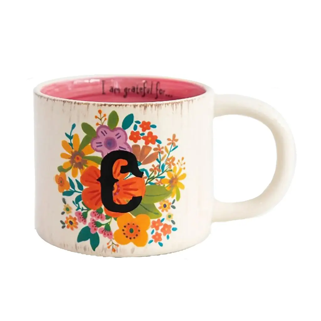 Initial Mug Flower C