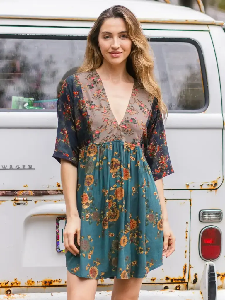 Stella Dress L Navy Teal
