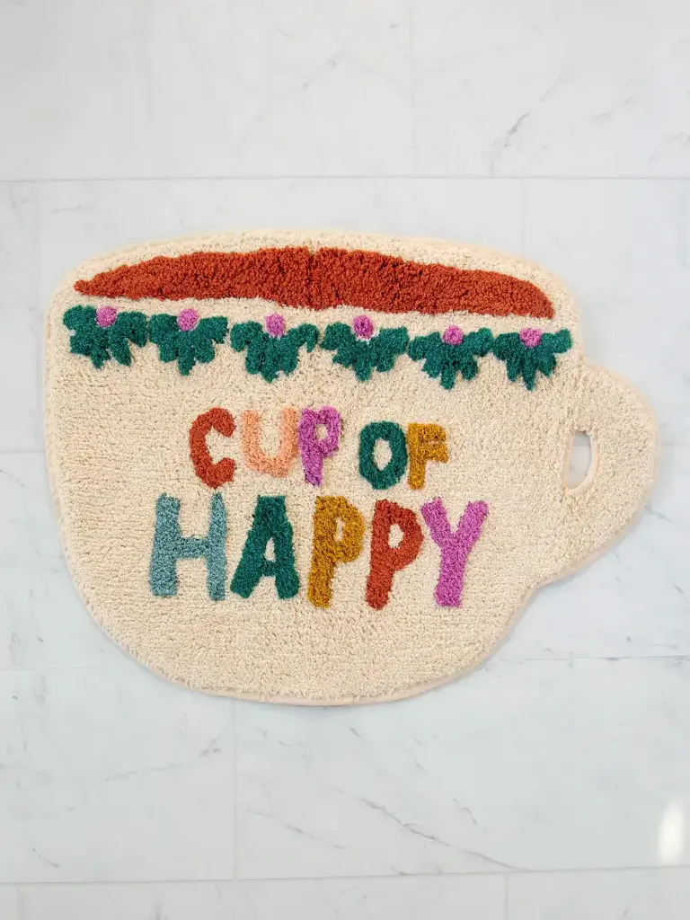 Bath Mat Cream Coffee Cup