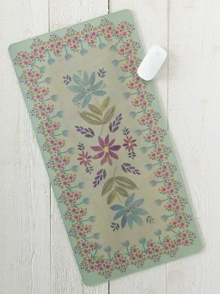 Tapete Mouse Pad Escritorio Crema