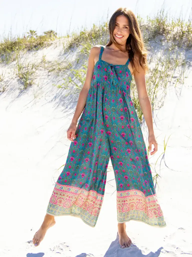 Jumpsuit Patti de amarre frontal S color claro