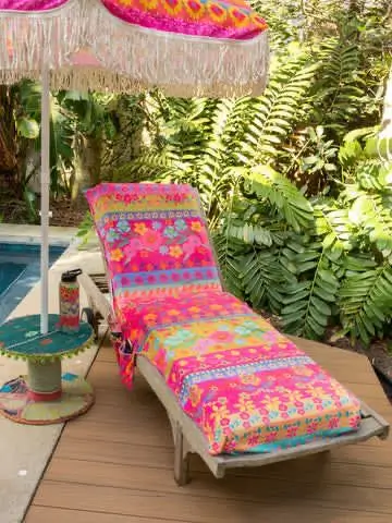 Toalla  Bolsa para chairlong de Playa Rosado