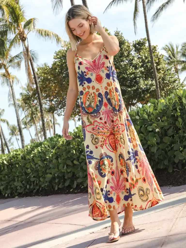 Vestido Slip amarillo Gracie M algodón orgánico