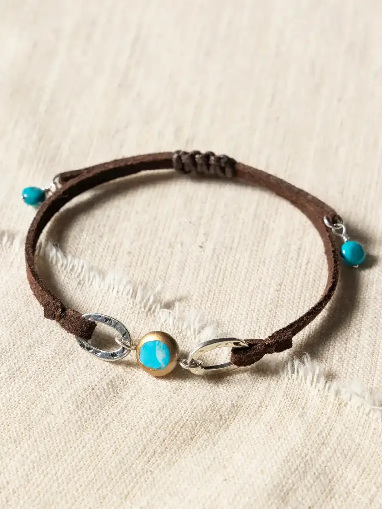 Collar con borla Turquesa