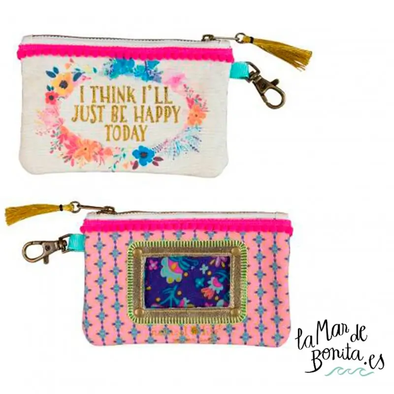 Bolsa de identificación Happy Today Floral Rosa