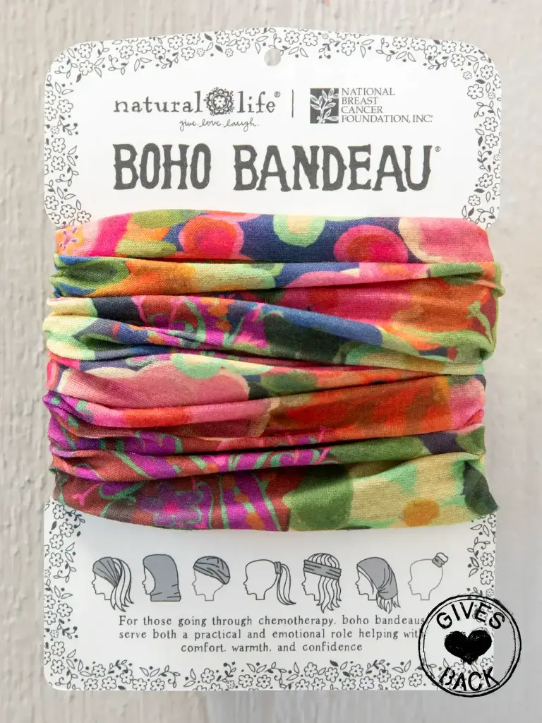 Bandana Boho Rosada Jardin floral