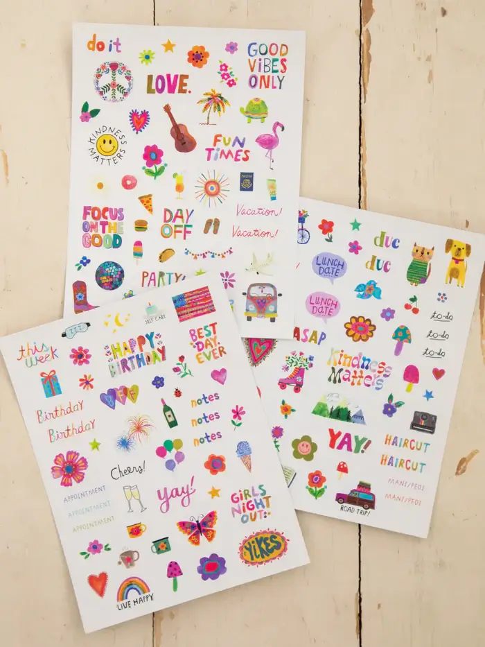 Pagina de Stickers Vive Feliz