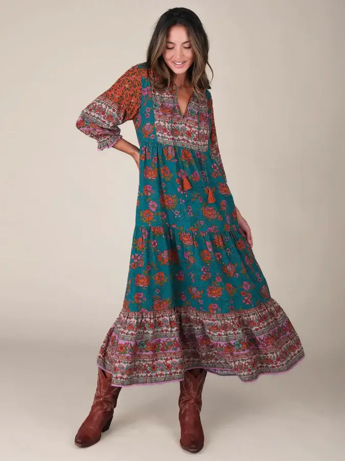 Vestido Nova Maxi L Riviera Francesa