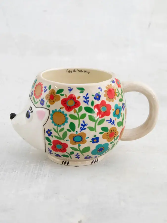 Tazon de Ratoncito artesanal floral