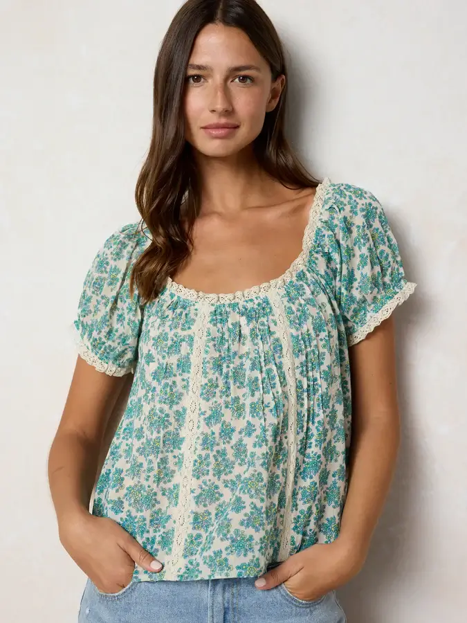 Blusa Dulces Encuentros Bordada en algodon