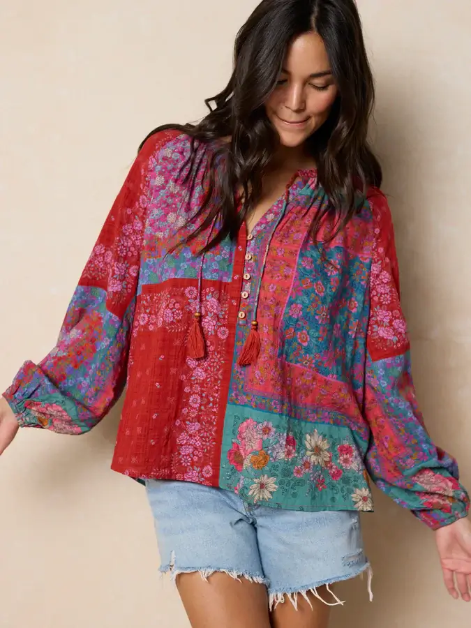 Blusa Camila XS para Mujeres Mangas Tres Cuarta