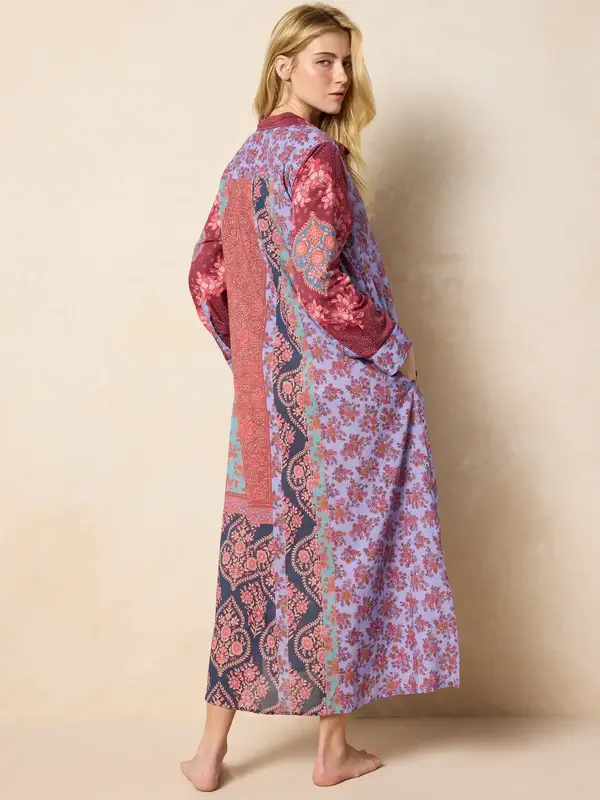 Vestido Camisero en Algodón M multicolor
