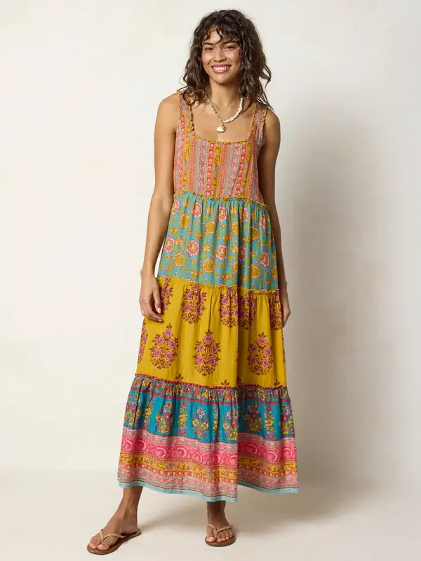 Vestido Adele Maxi Small Gold Wildlowers