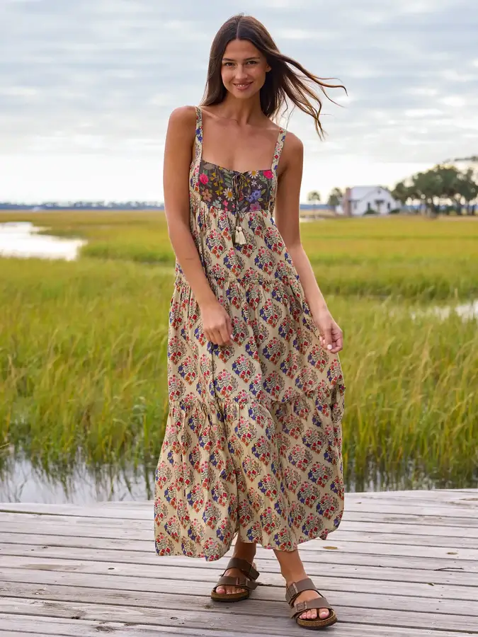 Vestido Camille de amarre Maxi M 
