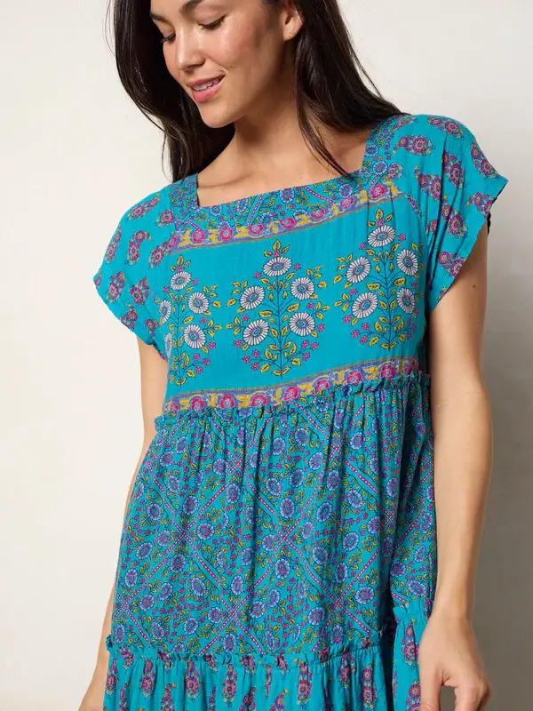 Vestido Berkeley Medium azulado con manguitas