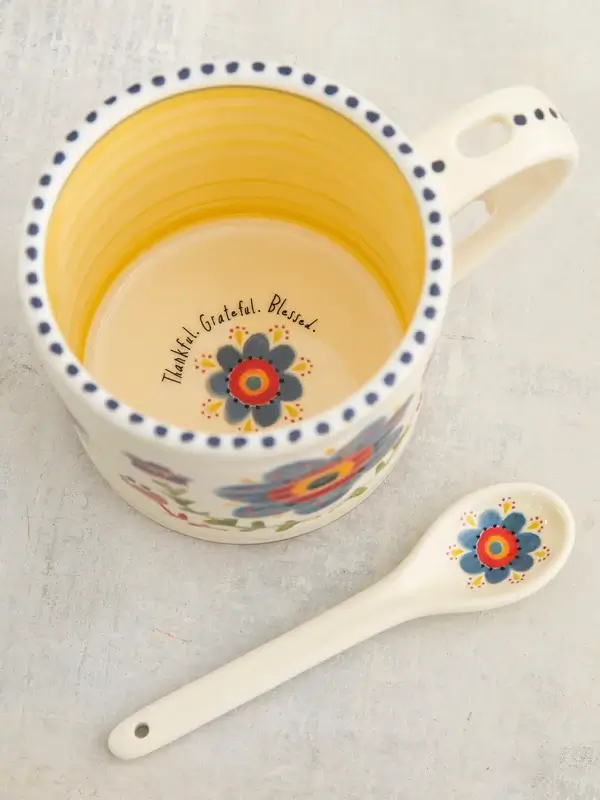 TAZA DE GRATITUD CON CUCHARA
