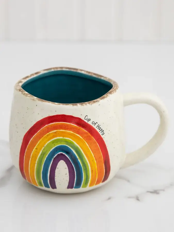 Taza Arcoiris con mensaje positivo