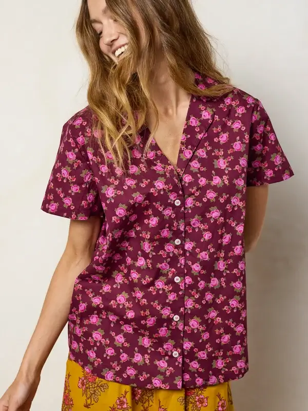 Top de Pijama de flores moradas Small
