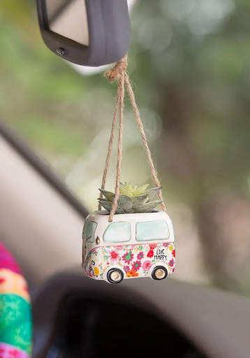 [PLNT047] Mini Hanging Succulent Van Happy