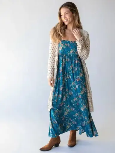 [LHDRS000628] Vestido de playa color menta