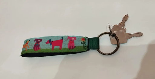 [KCL047] Neoprene Key Fob Dogs