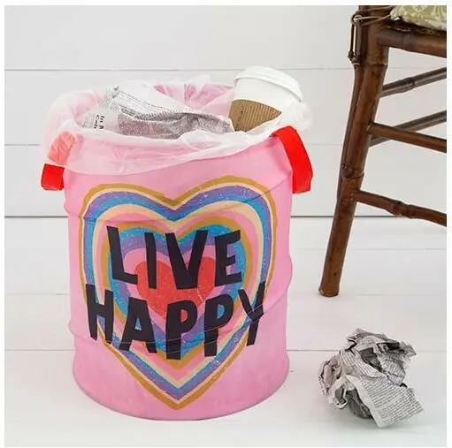 [HMP010] Papelera emergente Live Happy Heart