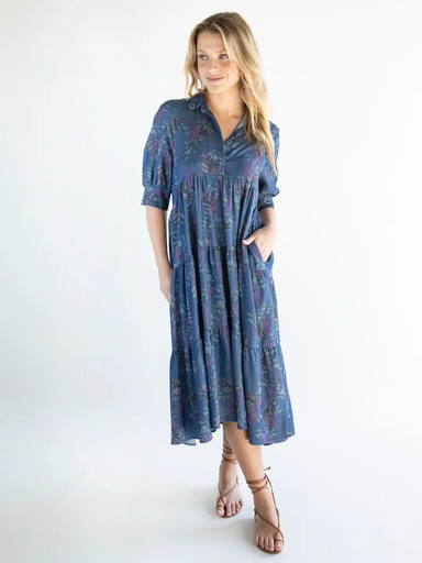 [LHDRS002124]  Rebecca Dress M Purple Wisteria