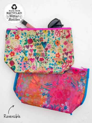 [BAG000093] Reversible Zip Pouch You are So Loved