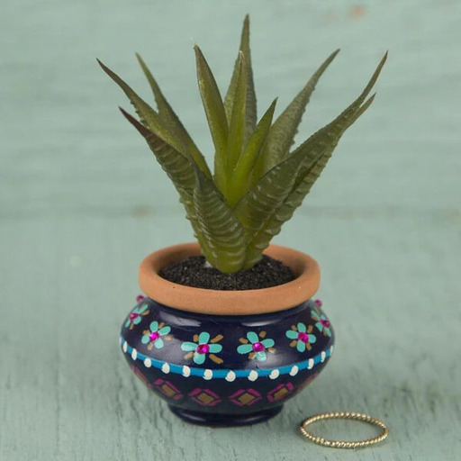 [PLNT008] Succulent Navy and Pink